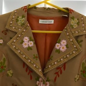 Coldwater Creek jacket. Paisley, tan pink